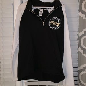 Pink quarter zip sweater